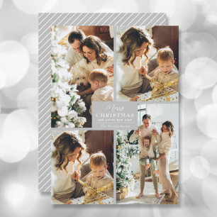 Cartes Pour Fêtes Annuelles Joyeux Noël 4 Photo Collage