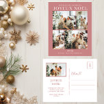 Cartes Pour Fêtes Annuelles Joyeux Noel 5 Photo<br><div class="desc">Cette fabuleuse carte postale 5 vacances photo avec "Joyeux Noel!" dans une police moderne et votre nom de famille et année dans une police traditionnelle nette et nette, en blanc sur rose vif, est parfaite pour envoyer à votre famille et vos amis. Tout le monde adorera avoir de nouvelles photos...</div>