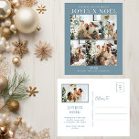 Cartes Pour Fêtes Annuelles Joyeux Noel 5 Photo<br><div class="desc">Cette fabuleuse carte postale 5 vacances photo avec "Joyeux Noel!" dans une police moderne et votre nom de famille et année dans une police traditionnelle nette et nette, en blanc sur bleu poussiéreux, est parfaite pour envoyer à votre famille et vos amis. Tout le monde adorera avoir de nouvelles photos...</div>
