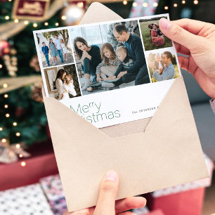 Cartes Pour Fêtes Annuelles Joyeux Noël 5 photo collage moderne