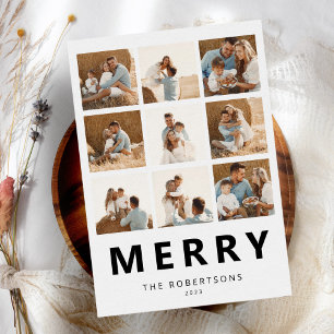 Cartes Pour Fêtes Annuelles Joyeux Noël 9 Photo Collage