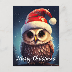 Cartes Pour Fêtes Annuelles Joyeux Noël à la chouette