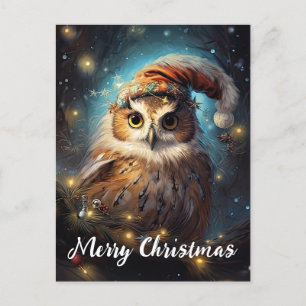Cartes Pour Fêtes Annuelles Joyeux Noël à la chouette