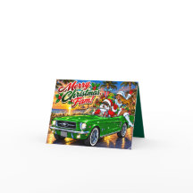 Joyeux Noël à la famille ! Voiture classique de Pè