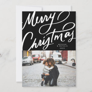 Cartes Pour Fêtes Annuelles Joyeux Noël à la main gras
