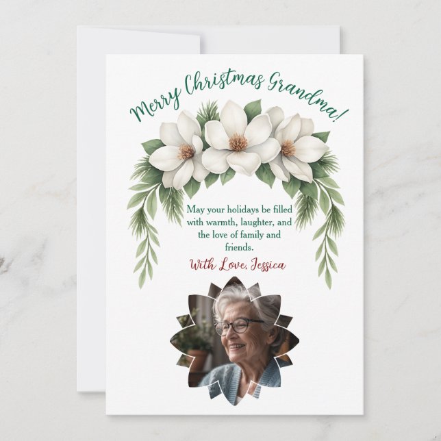 Cartes Pour Fêtes Annuelles Joyeux Noël à la meilleure grand-mère qui soit (Devant)
