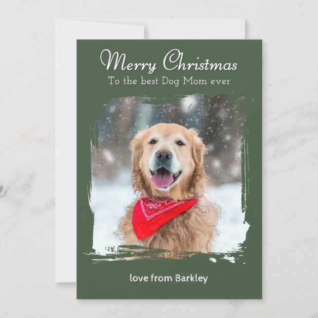 Cartes Pour Fêtes Annuelles Joyeux Noël à la Meilleure maman chien Photo perso (Devant)