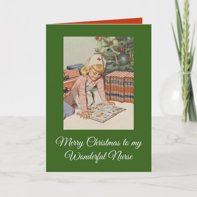Cartes Pour Fêtes Annuelles Joyeux Noël à ma merveilleuse infirmière (Devant)