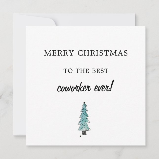 Cartes Pour Fêtes Annuelles Joyeux Noël à meilleur collègue / patron Xmas arbr (Devant)