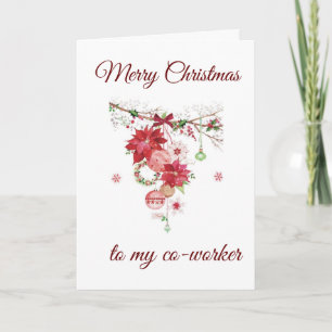 CARTES POUR FÊTES ANNUELLES JOYEUX NOËL À *MON COLLABORATEUR"