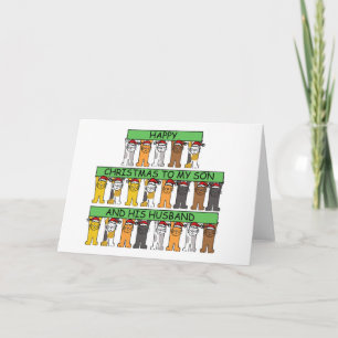 Cartes Pour Fêtes Annuelles Joyeux Noël à mon fils et à son mari