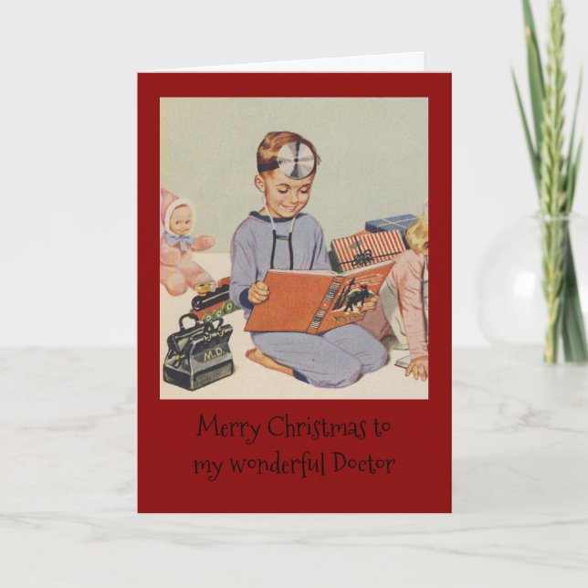 Cartes Pour Fêtes Annuelles Joyeux Noël à mon merveilleux docteur (Devant)