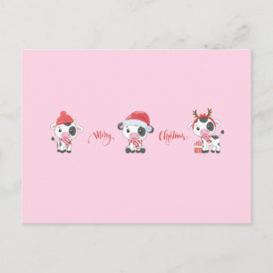 Cartes Pour Fêtes Annuelles Joyeux Noël à Moos (Vaches Bébés)