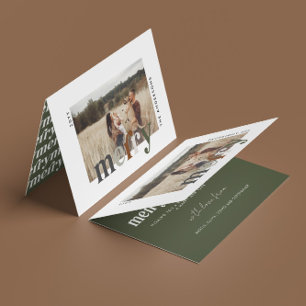 Cartes Pour Fêtes Annuelles Joyeux Noël à photo unique moderne