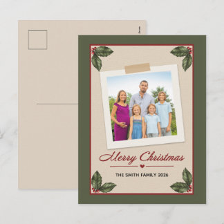 Cartes Pour Fêtes Annuelles Joyeux Noël à qui que ce soit Votre photo Nom pers