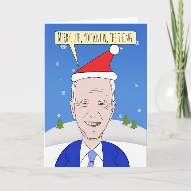 Cartes Pour Fêtes Annuelles Joyeux Noël à quiconque a oublié le Président  (Devant)