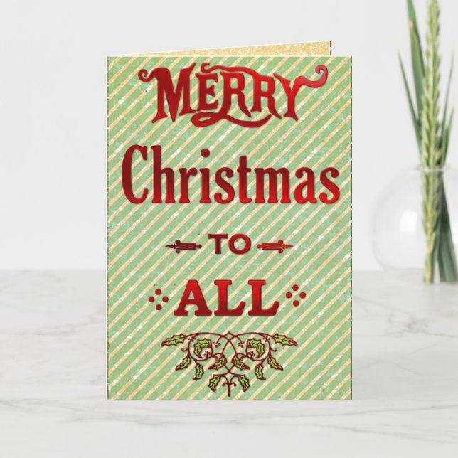 Cartes Pour Fêtes Annuelles Joyeux Noël à tous (Devant)