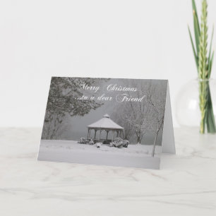 Cartes Pour Fêtes Annuelles Joyeux Noël à un cher ami-scène de neige