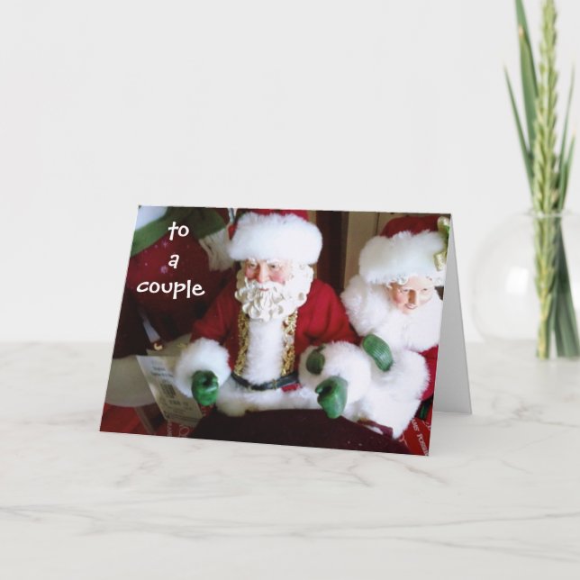 CARTES POUR FÊTES ANNUELLES JOYEUX NOËL À UN COUPLE SPÉCIAL M/M CLAUS (Devant)