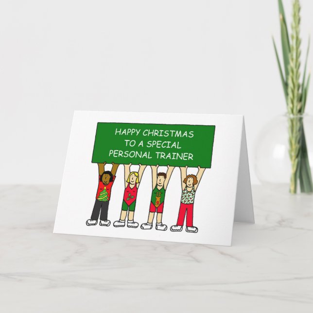 Cartes Pour Fêtes Annuelles Joyeux Noël à un formateur personnel spécial (Devant)