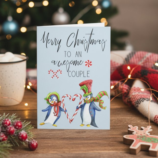 Cartes Pour Fêtes Annuelles Joyeux Noël à un merveilleux couple (Créateur téléchargé)