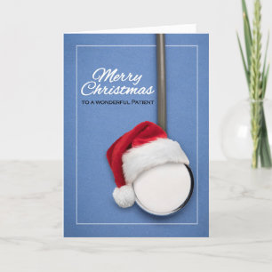 Cartes Pour Fêtes Annuelles Joyeux Noël à un merveilleux stéthoscope patient