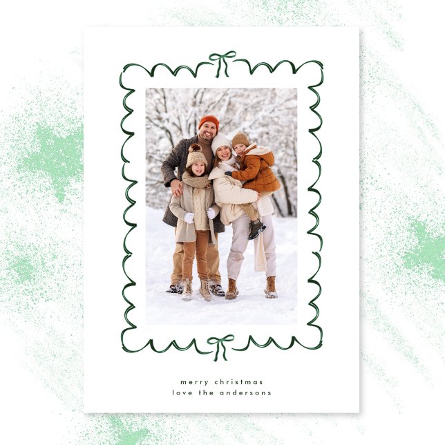 Cartes Pour Fêtes Annuelles Joyeux Noël actuel Ruban photo (Créateur téléchargé)