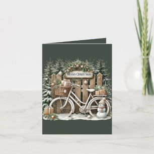 Cartes Pour Fêtes Annuelles Joyeux Noël ajouter le message Pays scène vélo