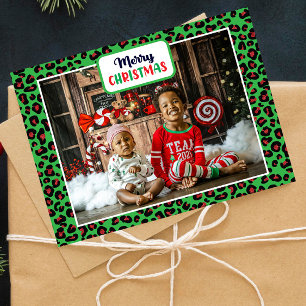 Cartes Pour Fêtes Annuelles Joyeux Noël (ajoutez votre propre photo) Empreinte