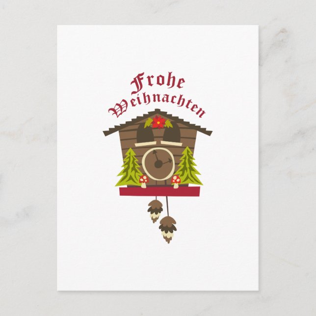 Cartes Pour Fêtes Annuelles Joyeux Noël allemand (Devant)