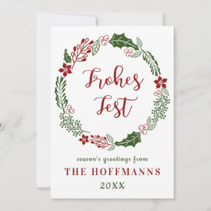 Cartes Pour Fêtes Annuelles Joyeux Noël allemand, personnalisable