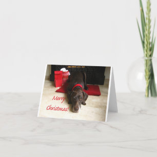 Cartes Pour Fêtes Annuelles Joyeux Noël Allemand pointeur court