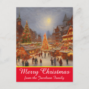 Cartes Pour Fêtes Annuelles Joyeux Noël Allemand Salutations de marché Kitsch