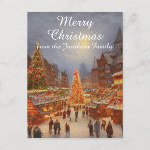 Cartes Pour Fêtes Annuelles Joyeux Noël Allemand Salutations de marché Kitsch