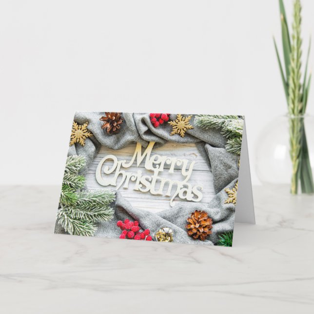 Cartes Pour Fêtes Annuelles Joyeux Noël amis Famille Famille (Devant)