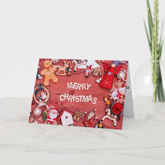 Cartes Pour Fêtes Annuelles Joyeux Noël amis Famille Famille (Devant)