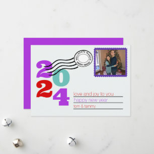 Cartes Pour Fêtes Annuelles Joyeux Noël Amour & Joie À Vous Photo Holiday