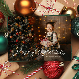 Cartes Pour Fêtes Annuelles Joyeux Noël amusant et mignon, photo de script fan