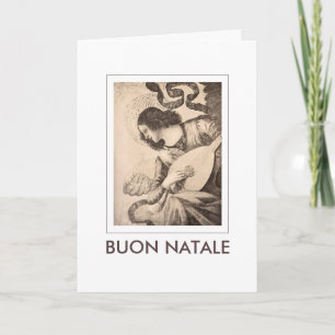 Cartes Pour Fêtes Annuelles Joyeux Noël Ange Luth Buon Natale Christmas
