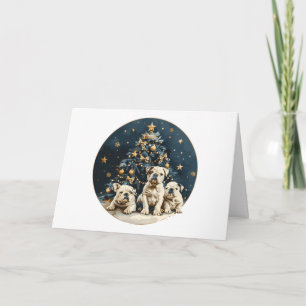 Cartes Pour Fêtes Annuelles Joyeux Noël Anglais Chien Chien Chien Chien Chien