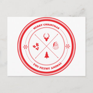 Cartes Pour Fêtes Annuelles Joyeux Noël, animal sale