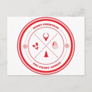 Cartes Pour Fêtes Annuelles Joyeux Noël, animal sale