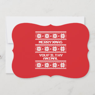 Cartes Pour Fêtes Annuelles Joyeux Noël, animal sale