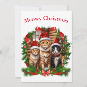 Cartes Pour Fêtes Annuelles Joyeux Noël Animaux