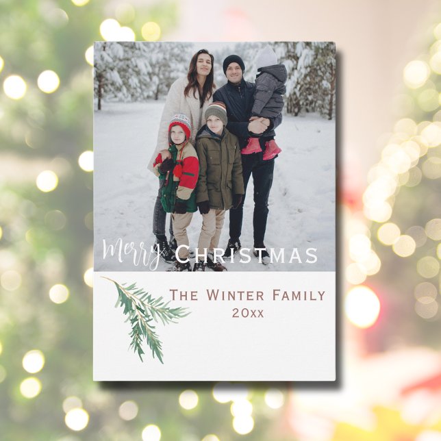 Cartes Pour Fêtes Annuelles Joyeux Noël année en revue Photo (Merry Christmas Year in Review Photo Holiday Card
)