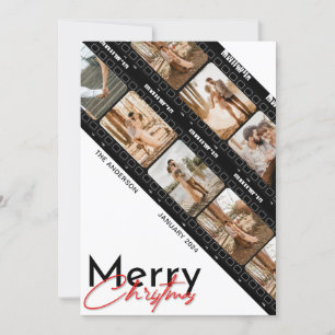 Cartes Pour Fêtes Annuelles Joyeux Noël Appareil Photo Film Classique Collage