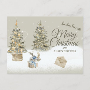 Cartes Pour Fêtes Annuelles Joyeux Noël Aquarelle Arbres de Noël