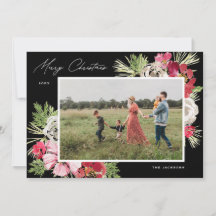 Joyeux Noël Aquarelle Fleur Noir