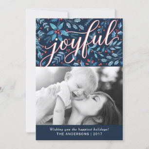 Cartes Pour Fêtes Annuelles Joyeux Noël Aquarelle Foliage Photo de vacances
