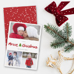 Cartes Pour Fêtes Annuelles Joyeux Noël Arbre Brush Script 3 Photo Collage<br><div class="desc">Conçu par fat*fa*tin. Facile à customiser avec votre propre texte,  photo ou image. Pour des demandes personnalisées,  veuillez contacter fat*fa*tin directement. Des frais personnalisés s'appliquent. www.zazzle.com/fat_fa_tin www.zazzle.com/color_therapy www.zazzle.com/fatfatin_blue_knot www.zazzle.com/fatfatin_red_knot www.zazzle.com/fatfatin_mini_me www.zazzle.com/fatfatin_box www.zazzle.com/fatfatin_design www.zazzle.com/fatfatin_ink</div>
